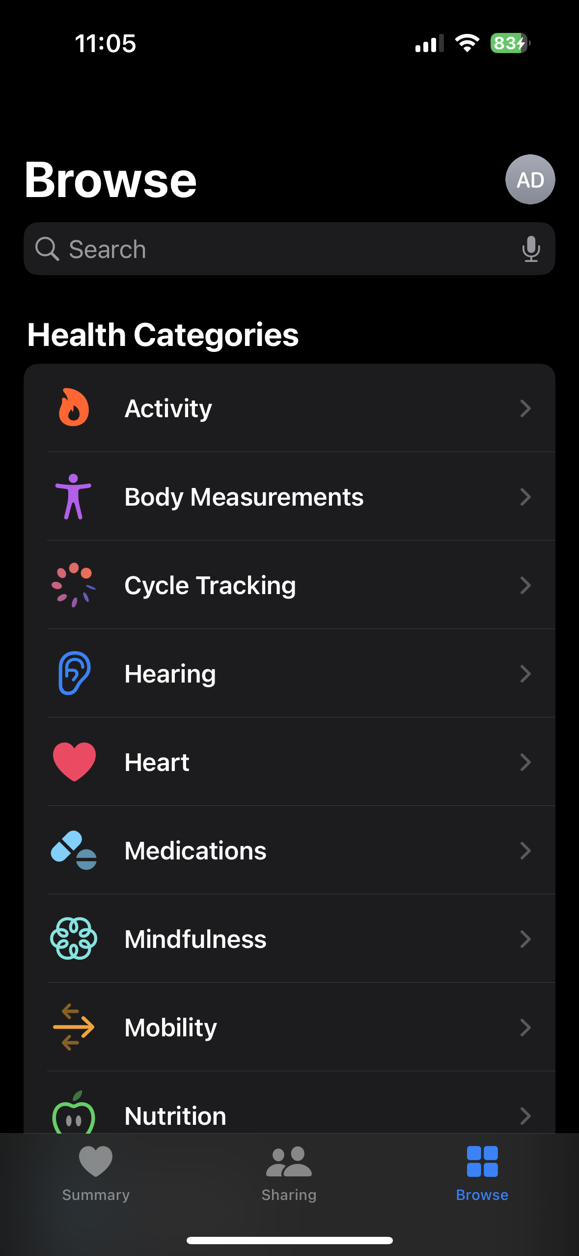 Apple Health - health categories.PNG